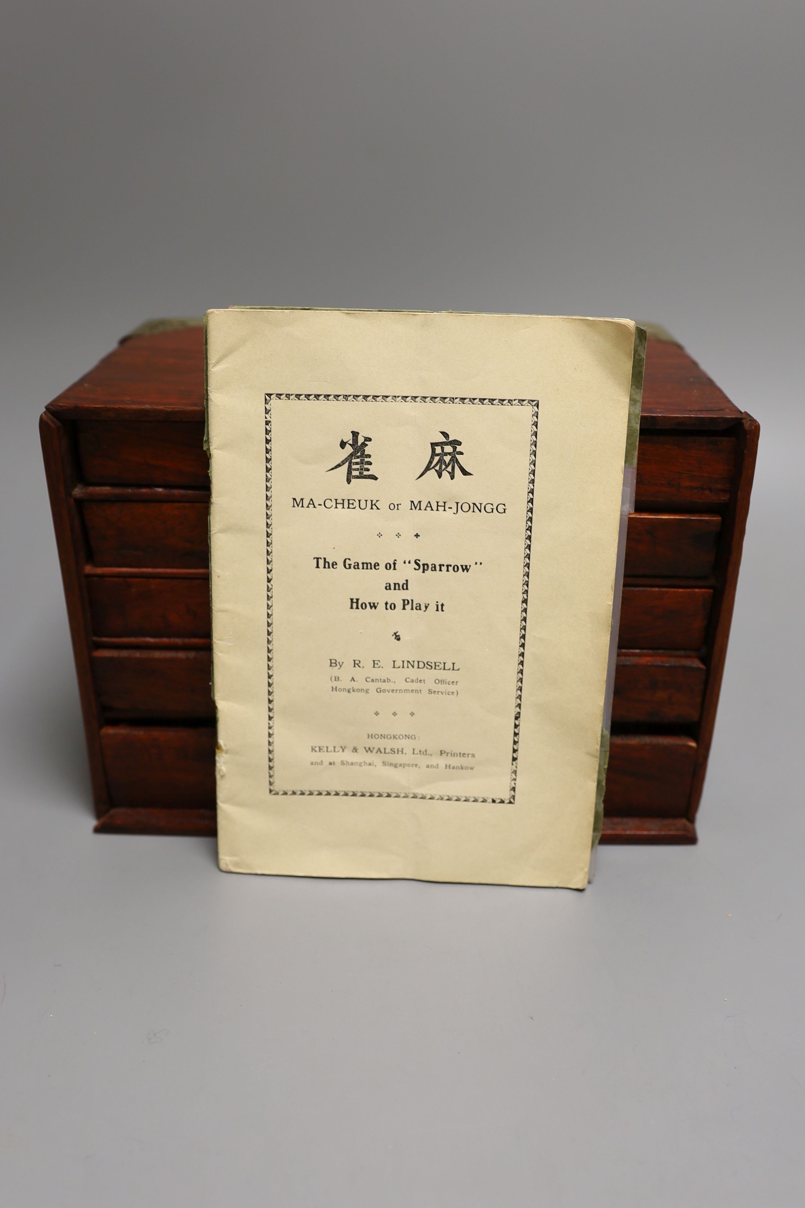 A cased Mah-Jong set